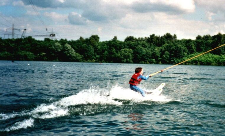Andre beim Wasserski